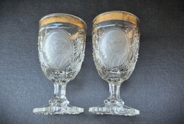 2 Gläser Franz-Josef + Kaiser Wilhelm 1914/15 (Militaria)