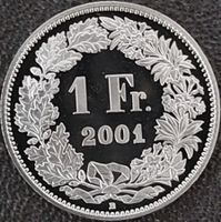 1 Franken 2001 stgl. / aus Münzsatz