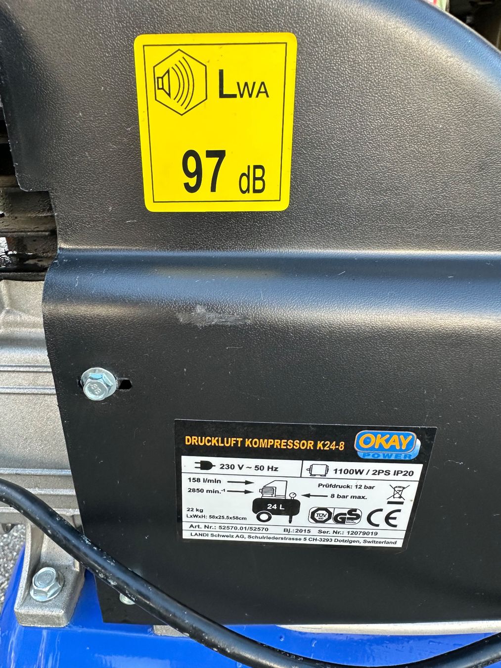Compresseurs: Compresseur 24litres marque Okay – D'occasion à plagne par grandgalop 2