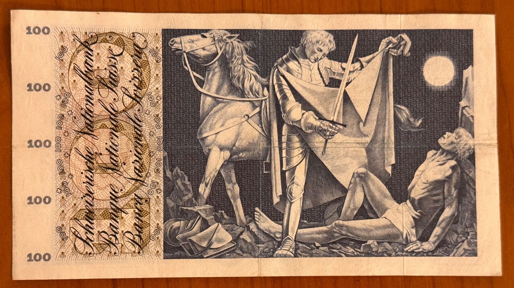 Banknote 100 Franken 24. Januar 1972 (Gebraucht) in Andwil SG für CHF ...