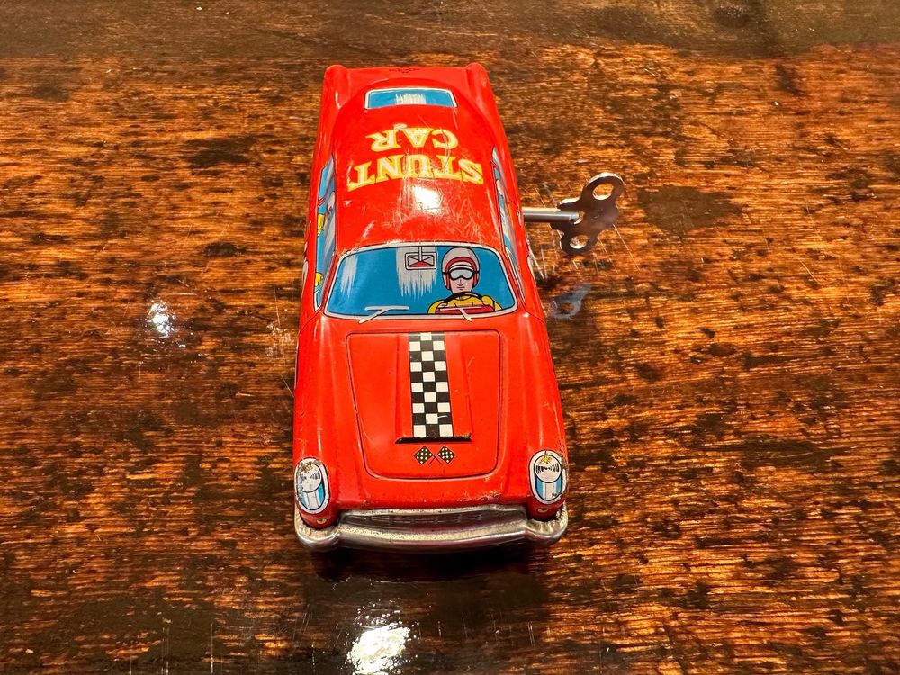 Jouet Voiture Aston Martin DAIYA Stunt Car Turn Over – 1960, Métal, Boîte D'origine