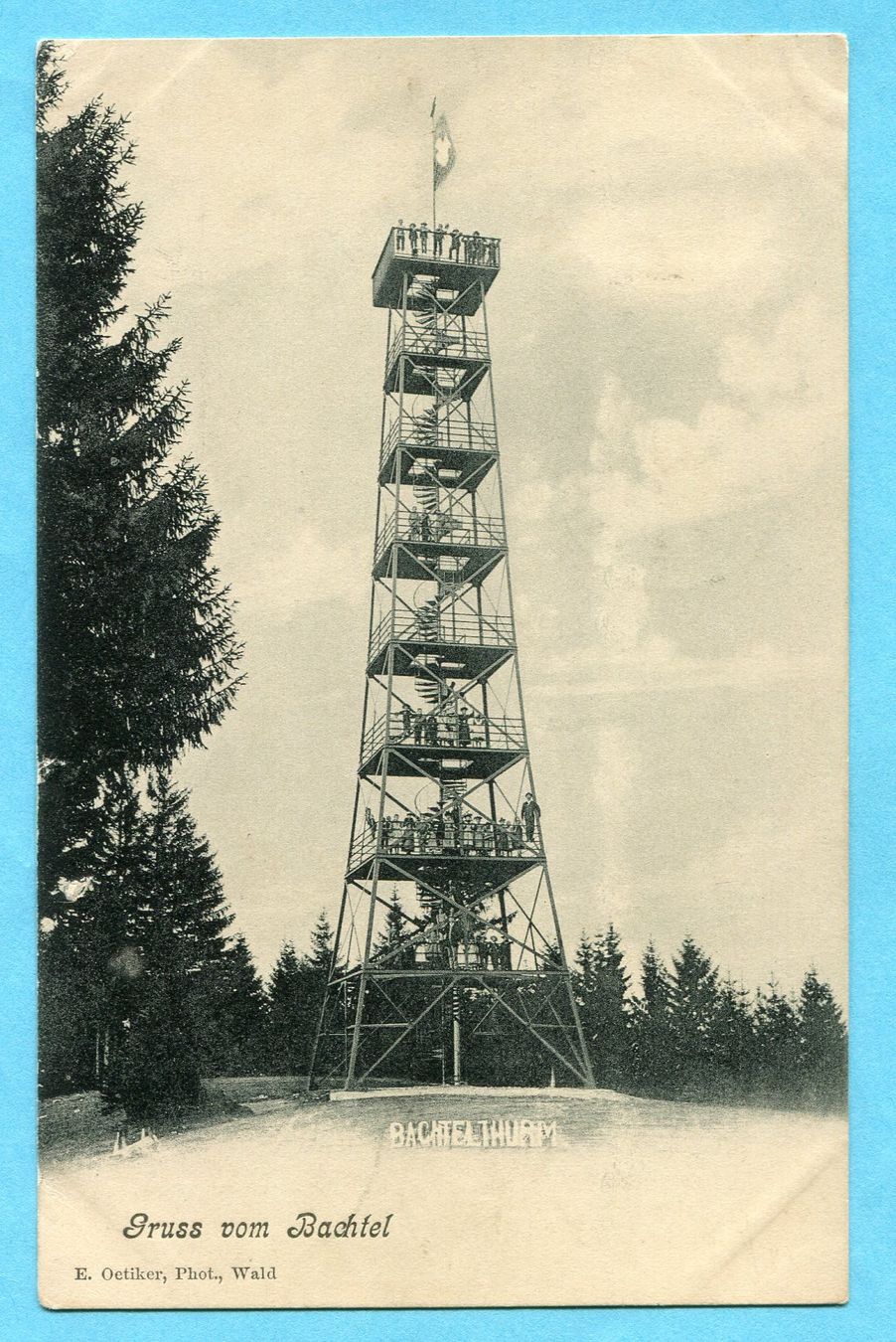 Ansichtskarten: Gruss vom Bachtel 1906 – Gebraucht aus Opfikon von Prophila