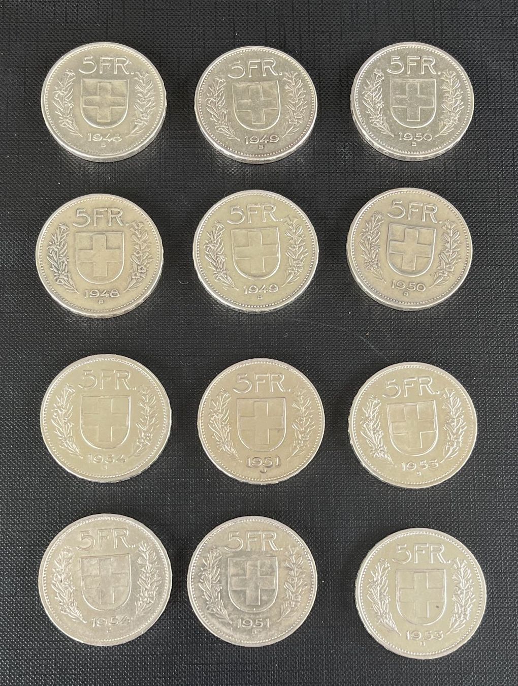 Tutti le monete: 12 Silber Fünfliber 1948 - 1954 – Usato da Emmenbrücke venduto da DanielStulz62 2
