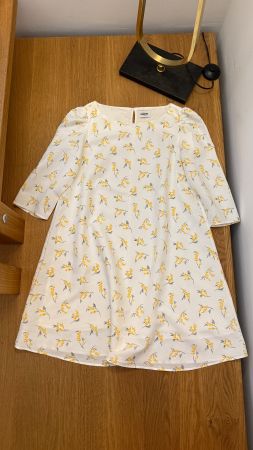 Claudie PIERLOT S-M romantisches Kleid Ostern Leinen