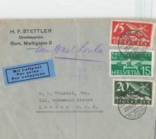 Flugpost Bern London 1932 Brief Bern