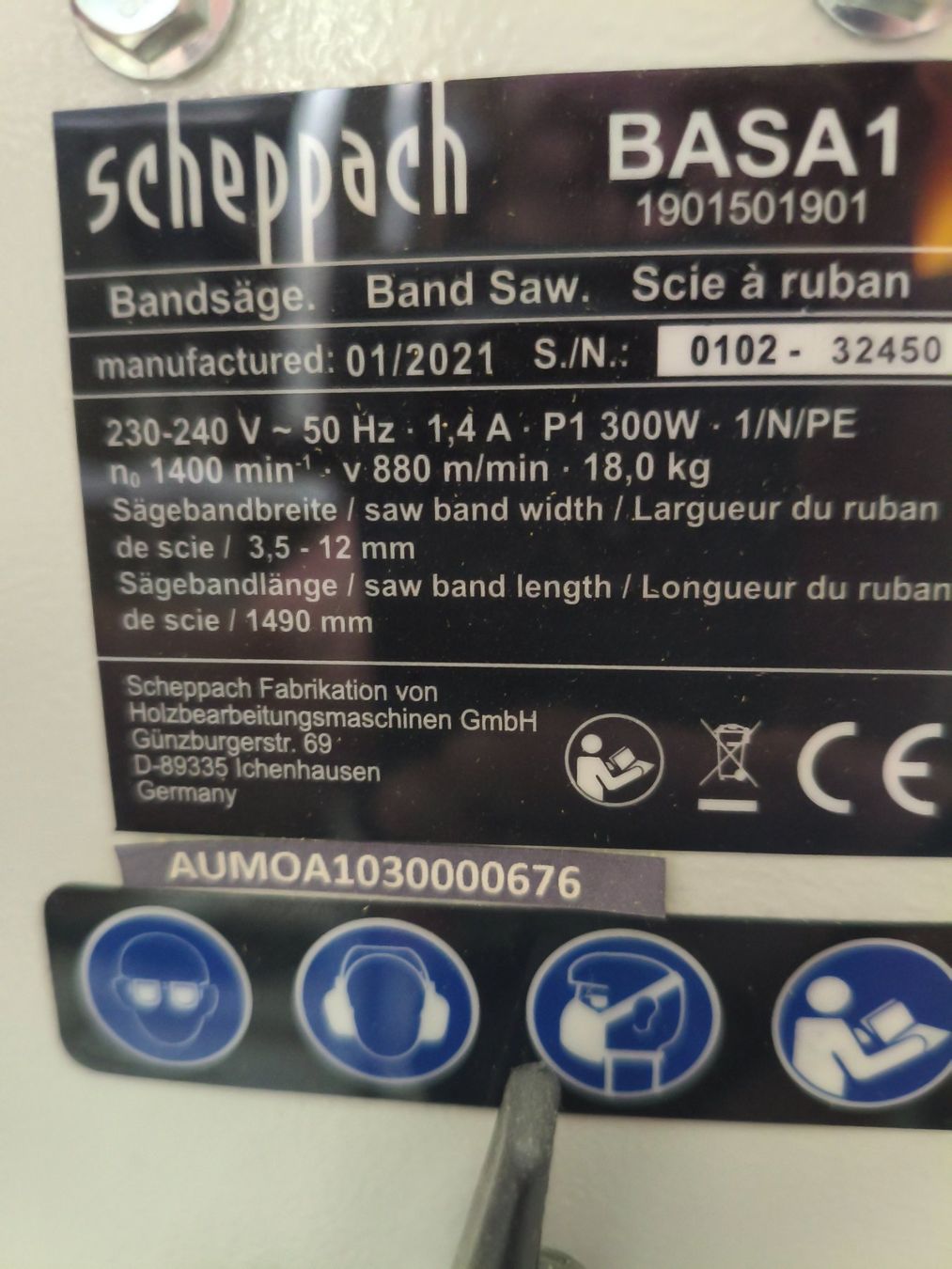 Scheppach Seghe: Bandsäge Scheppach BASA1 1901501901 neuwertig – Usato da Hägglingen venduto da BigJim1 2