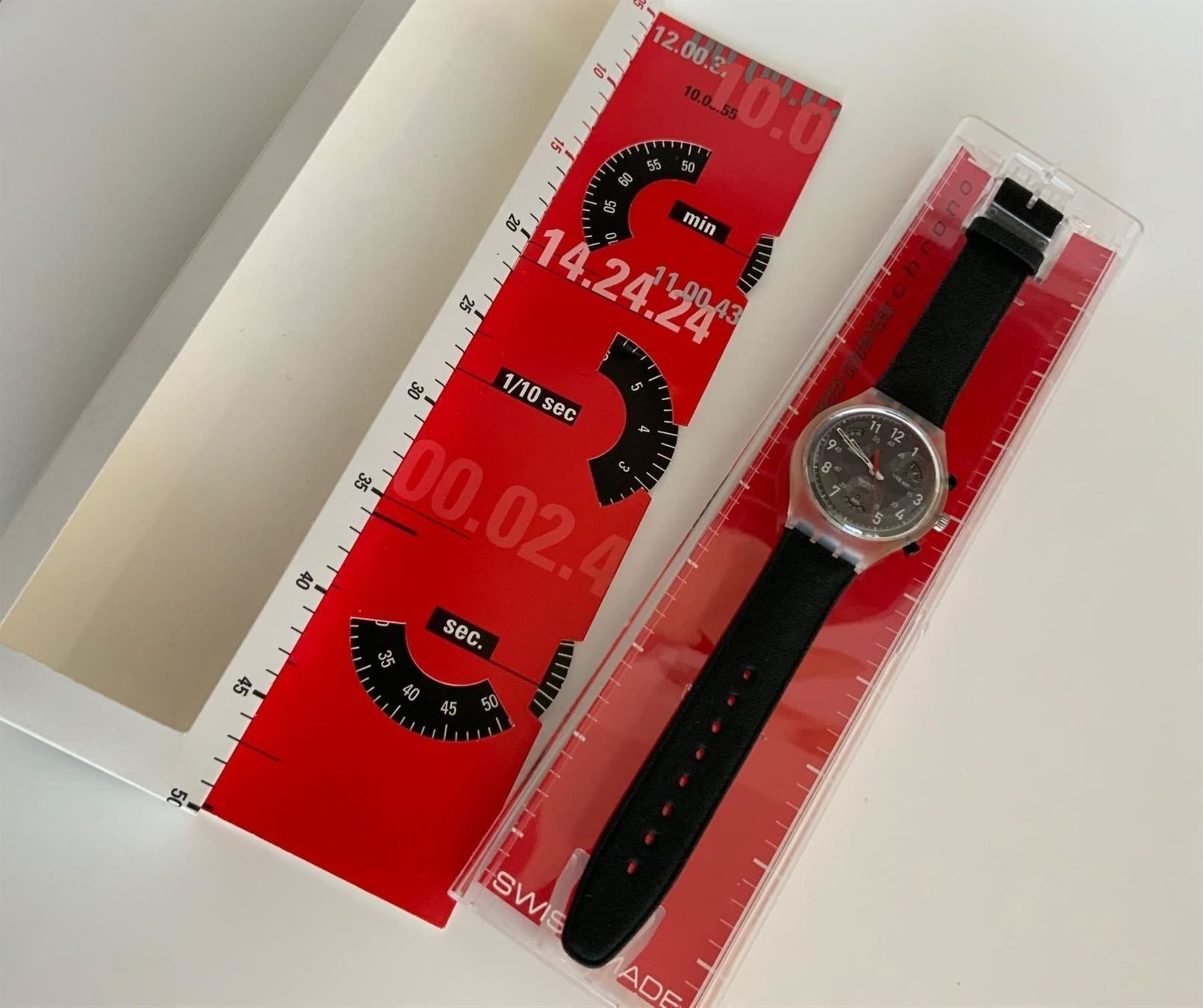 Swatch Orologi: SPEED COUNTERS Swatch CHRONO ungetragen - VINTAGE – Nuovo e nell'imballaggio originale da Wettswil venduto da rotonda