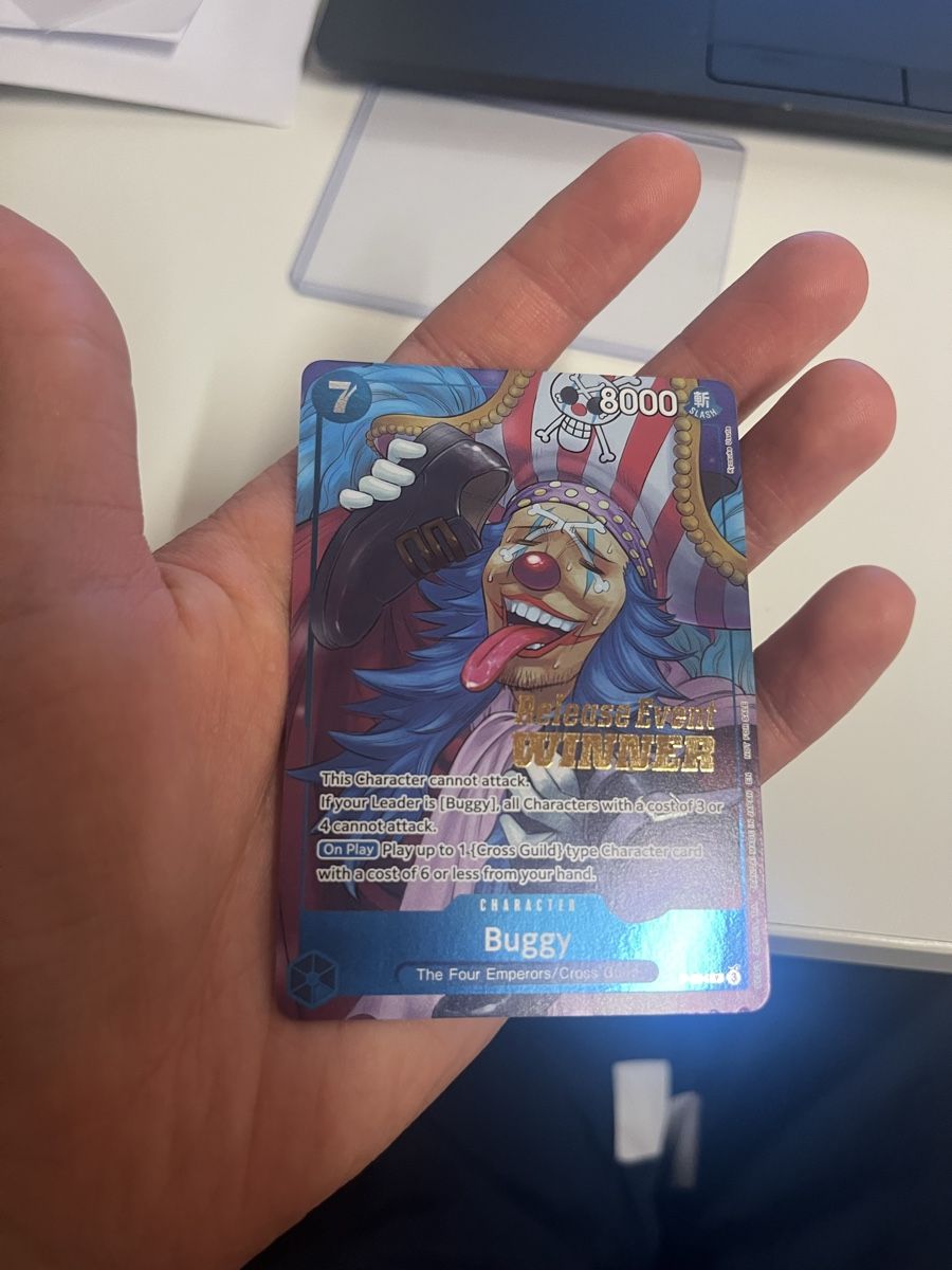 Bandai Carte collezionabili: One Piece Card Game Buggy P-084 Release Event Winner Good – Usato da Grenchen venduto da ter_9d7l 1