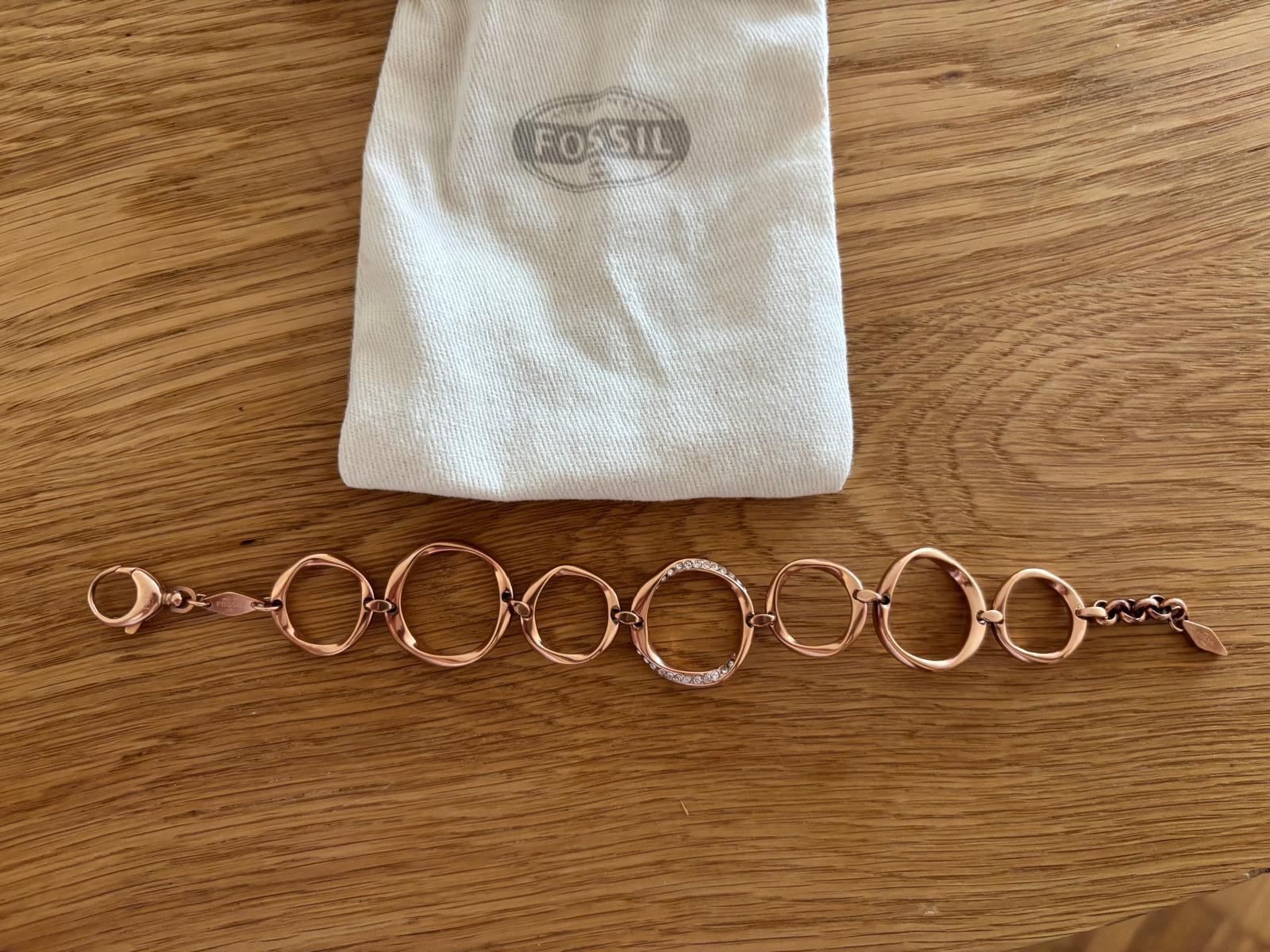 Fossil Bracciali & Braccialetti: Fossil Armband in Roségold mit Ringelementen – Usato da Zürich venduto da lalindamilena
