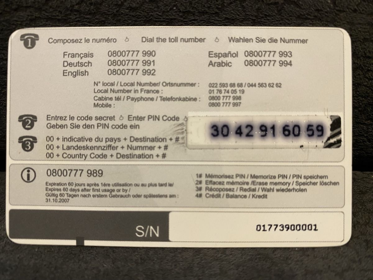 Telefon- & Taxkarten: Carte – Gebraucht aus Lausanne von babacard10 1