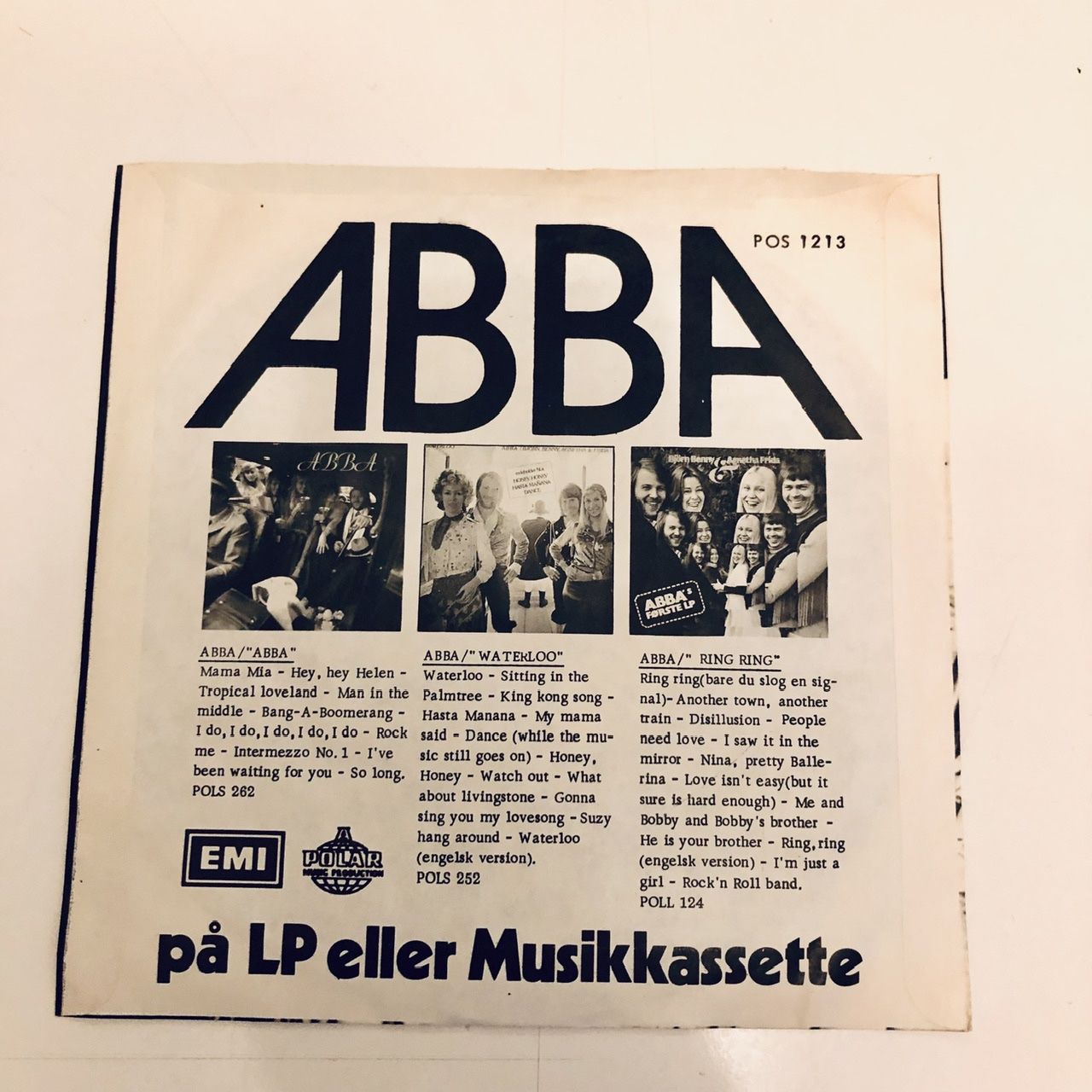 Dischi in vinile: ABBA Rarität Single Original SOS – Usato da Wettingen venduto da ABBA-Retro 2