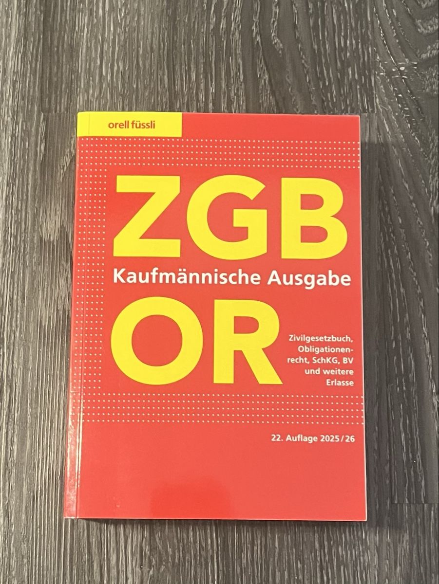 Bücher: ZGB OR - 22. Auflage 2025/26 – Neu (gemäss Beschreibung) aus Egg b. Zürich von Paman1999