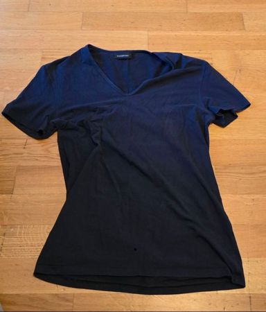 Hochwertiges, Dunkelblaues T-Shirt von Ermenegildo Zegna