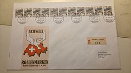 1991 Luxus Brief FDC Rollenmarke Schiffpost