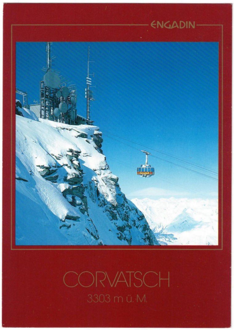 Cartoline postali: Silvaplana - Luftseilbahn Corvatsch – Usato da Binningen venduto da Mountainrider