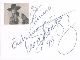 George Montgomery 1916-2000 Autogramm signiert Karte 10x15cm