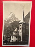 1927 // Zermatt - Kirche und Matterhorn