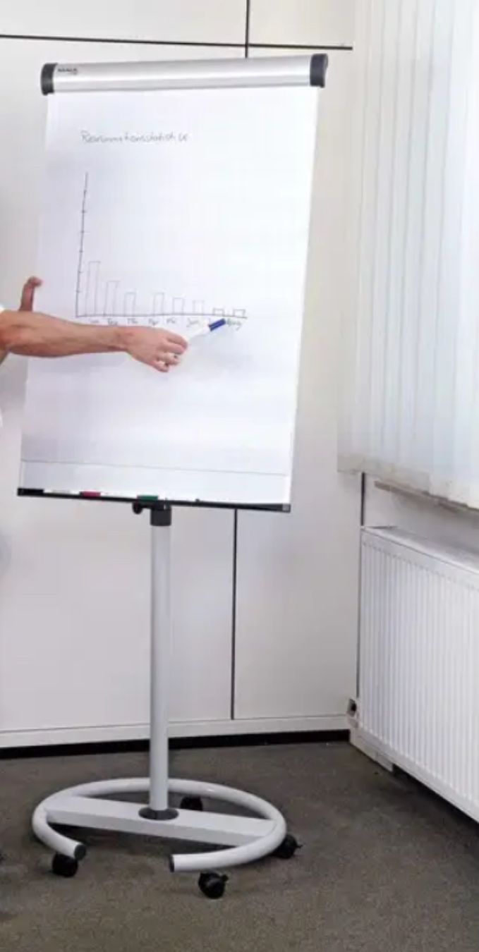 Wandtafeln: Neuer Flipchart MAULsolid, Rundfuß mit 2 Papierhaltern – Neu und originalverpackt aus Necker von liq24 3