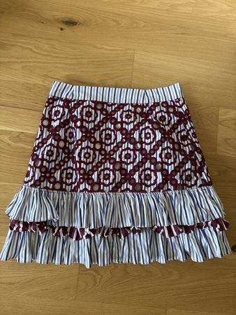 Sandro Paris Skirt Size 2 multicolor ruffle tiered