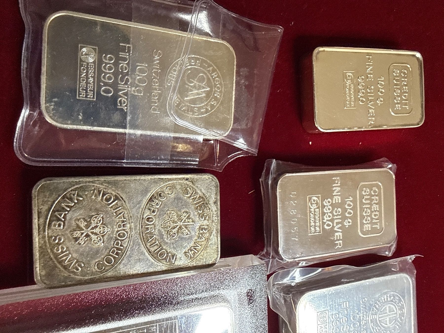 Metalli preziosi: 6 x 100 Gramm Silberbarren – Usato da Derendingen venduto da iven70 1