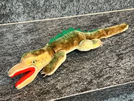 Antiker Antikes Steiff Krokodil Gaty, 50er/60er Spielzeug