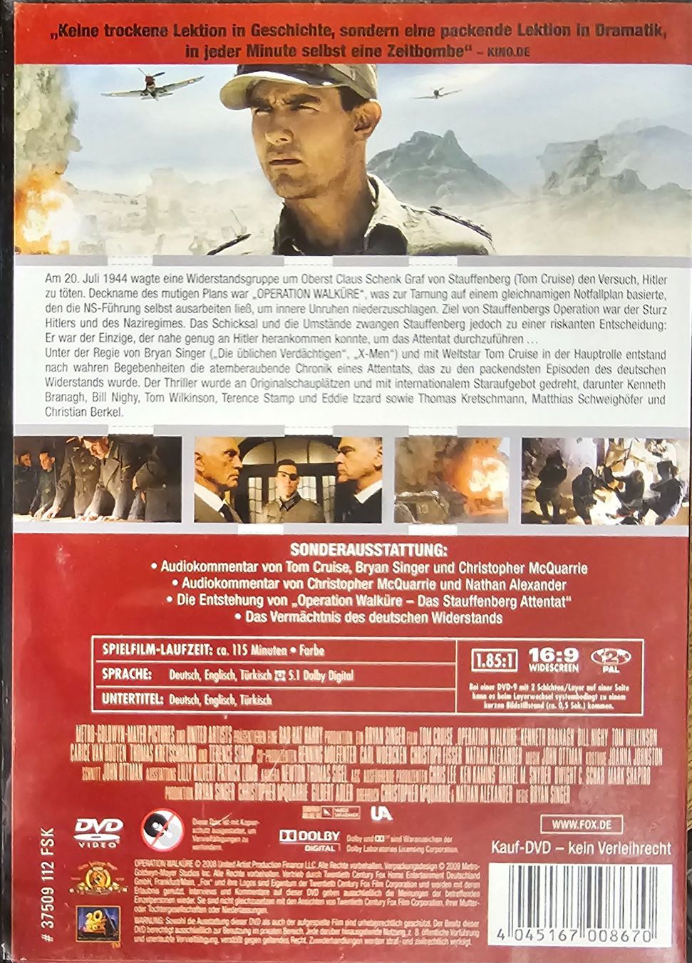 Tutti i DVDs: Operation Walküre - Das Stauffenberg Attentat – Usato da Wahlen b. Laufen venduto da Cg10 1