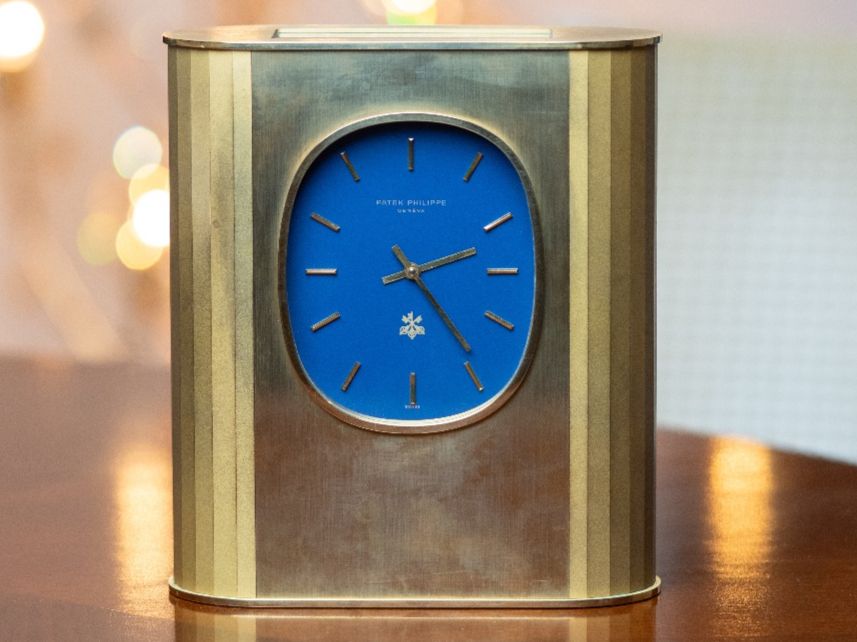 Patek Philippe Orologi da terra & Orologi da parete: Patek Philippe Golden Ellipse table clock full serviced – Usato da Genève venduto da Swisstreasures-SA