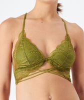 Soutien-gorge Undiz vert olive dentelle, taille L neuf
