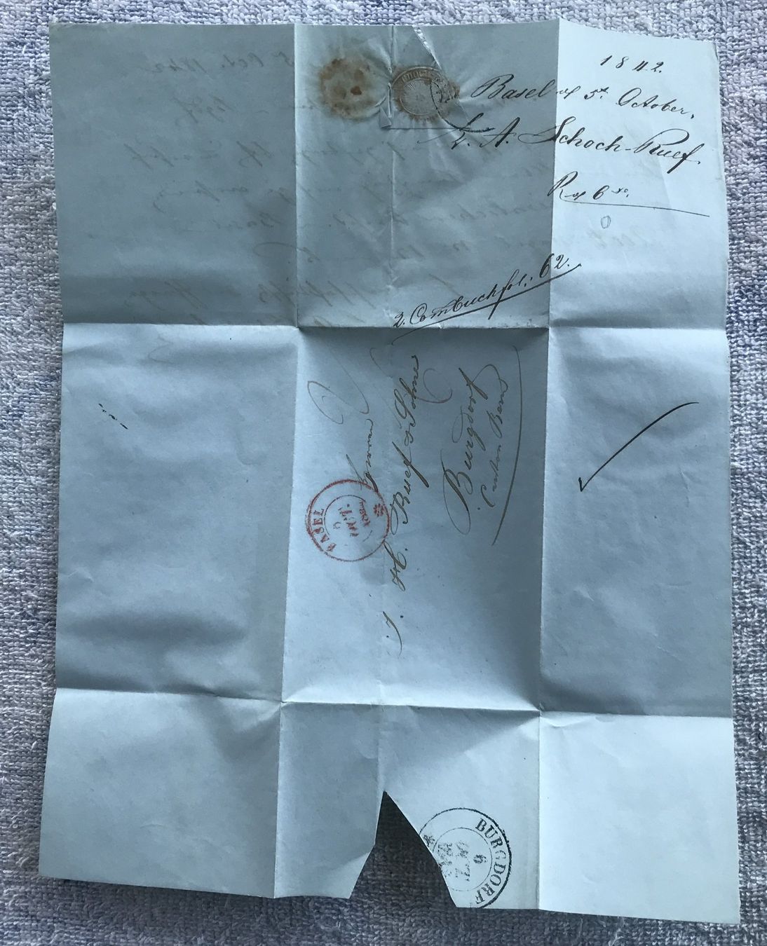 Documenti: ANTIKER BRIEF 1842 – Usato da Ostermundigen venduto da Kari1937 2