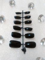 KÜNSTLICH FINGERNÄGEL,,,,;schwarz FARBE