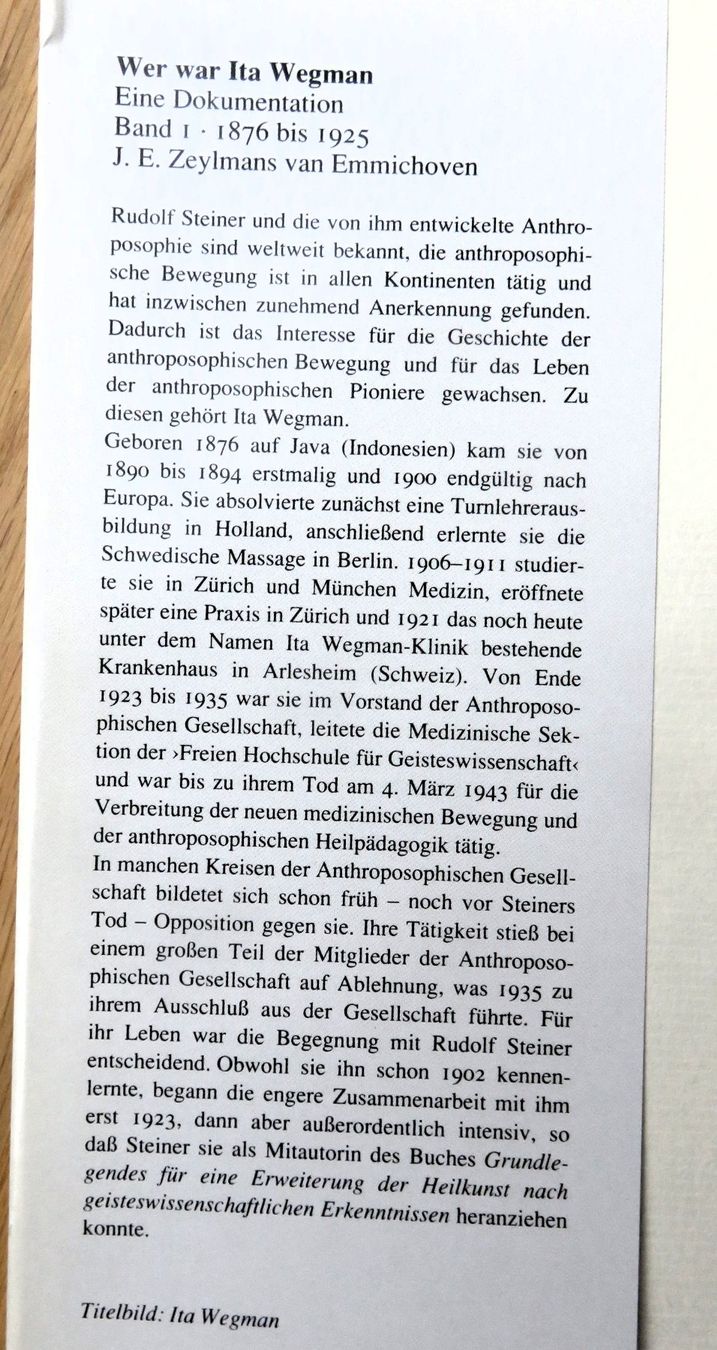 Bücher: Bücher Set über Ita Wegman – Gebraucht aus Riehen von martinaaebersold 1