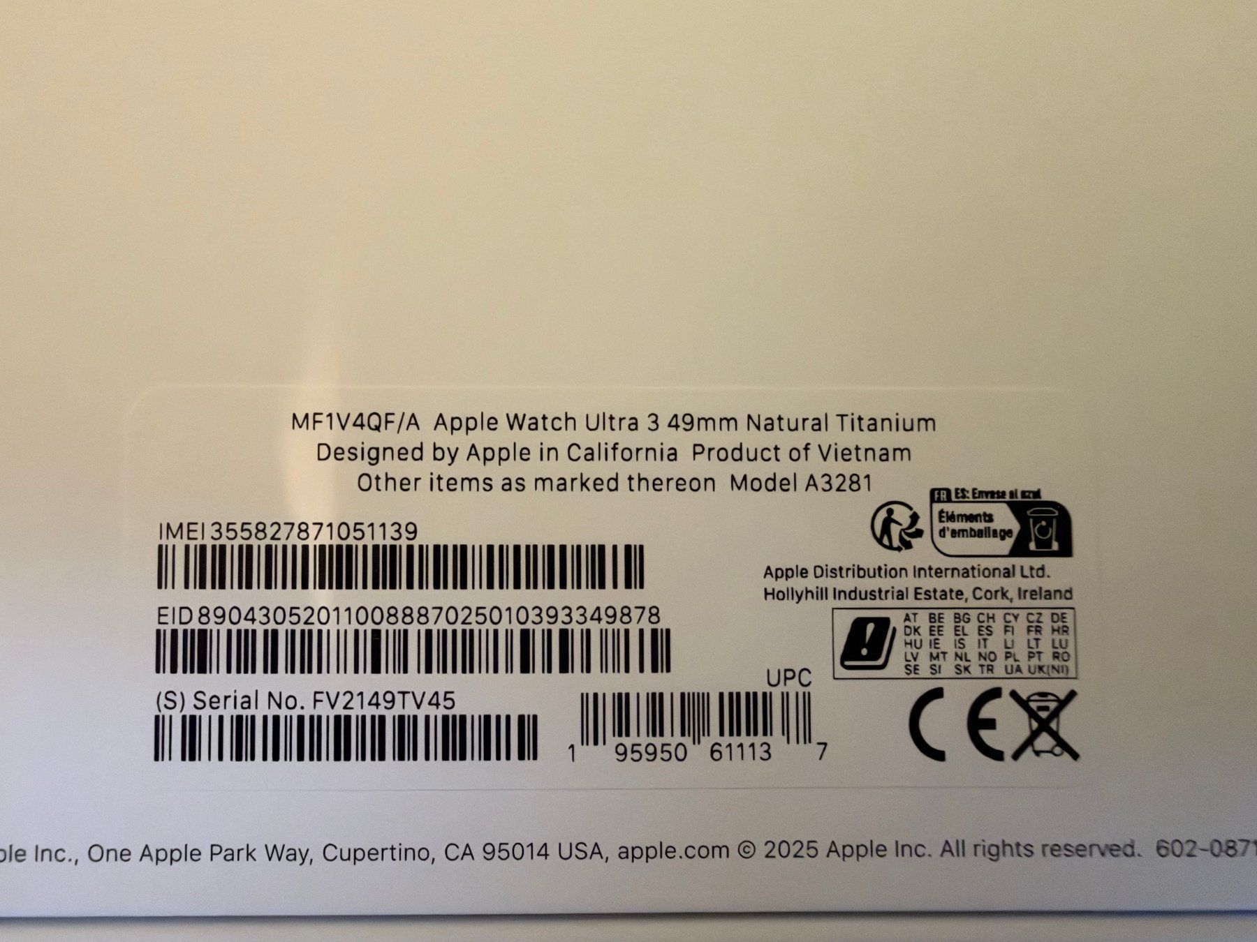 Apple Smartwatch: Apple Watch Ultra 3, 49mm Titanium, inkl. Alpine Loop – Gebraucht aus Zürich von onlime 7
