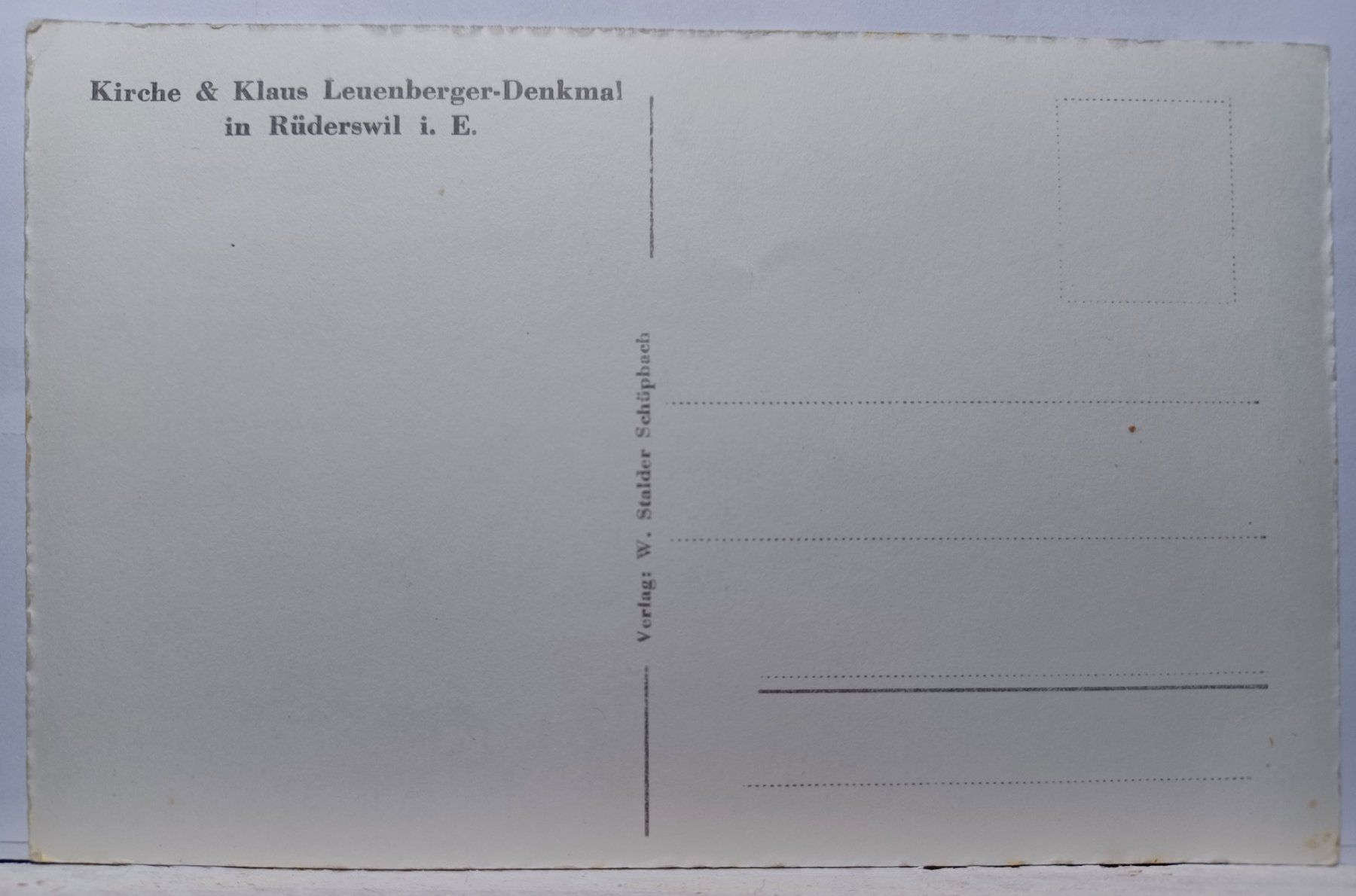 Cartoline postali: Rüderswil i.E. / Kirche und Denkmal – Usato da Aarau Rohr venduto da mgvw 1