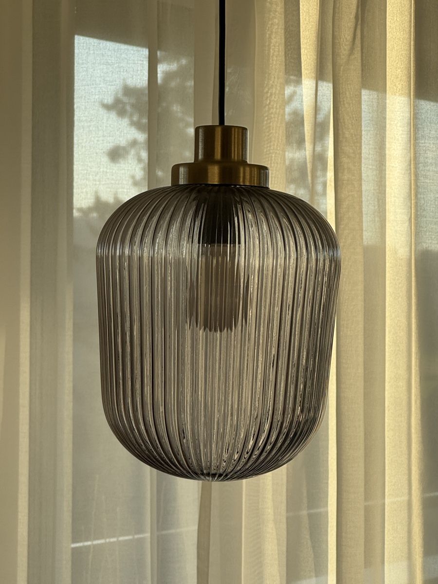 Ikea Lampadari & plafoniere: Solklint - Ikea Hängeleuchte Glas Messingfarben  – Usato da Sachseln venduto da biker33 1