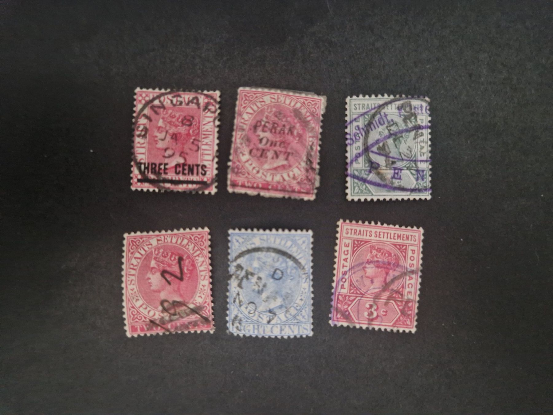 Tutti i francobolli: 5 Antike Briefmarken Straits Settlements – Usato da Münchwilen TG venduto da Nonno39