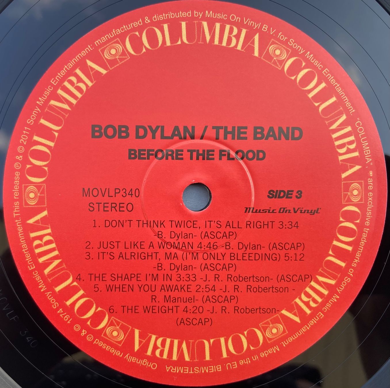 Schallplatten: BOB DYLAN / THE BAND - BEFORE THE FLOOD – Gebraucht aus Poliez-Pittet von Newtown-Records 3
