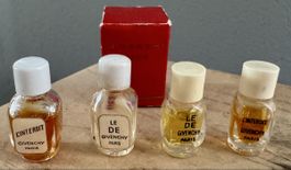4 x winzige alte Givenchy Parfum-Miniatur Parfumminiatur