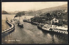 AK Rorschach, Blick auf den Hafen, 1920