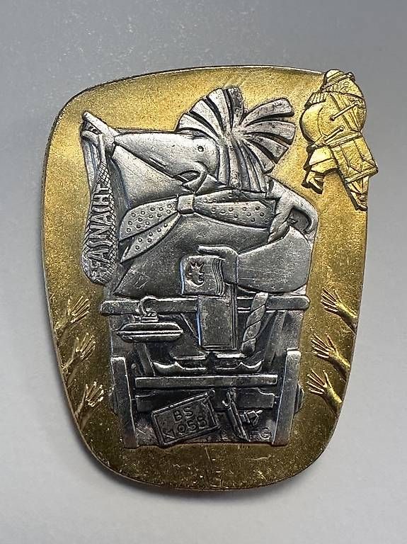 Basler Placchette & Badge: Fasnacht Basel GOLD 1955 – Usato da Basel venduto da fasnachtsoutlet1965
