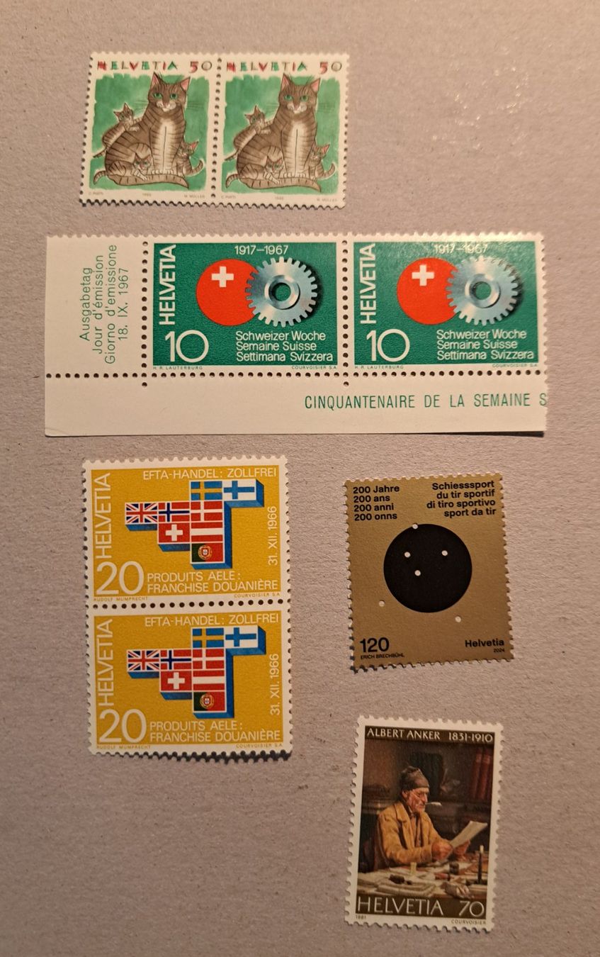 Tutti i francobolli: Schweizer Briefmarken Blöcke / Einzelmarken ** – Nuovo (secondo la descrizione) da Bellikon venduto da cebas23 6