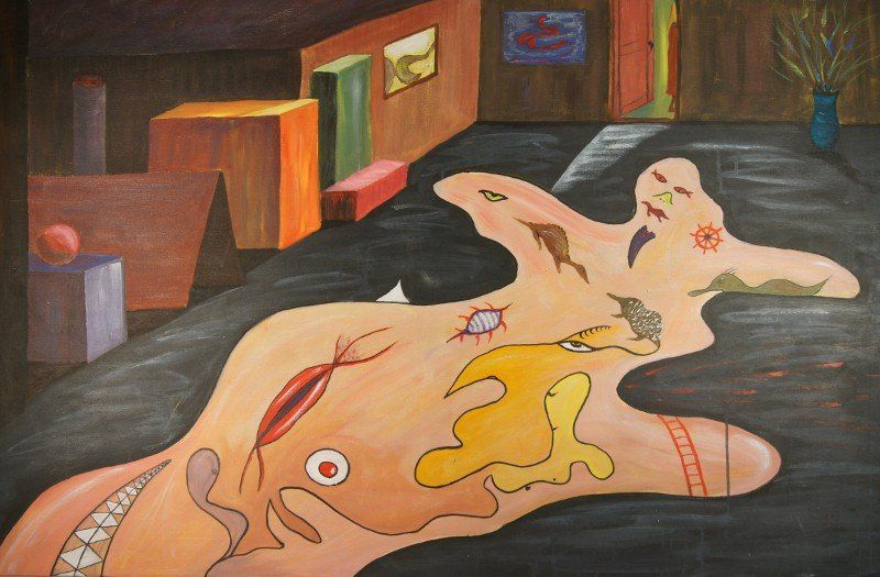 Dipinti: Grosses surreales Gemälde: Feierabend – Nuovo (secondo la descrizione) da Fribourg venduto da erw_68dx