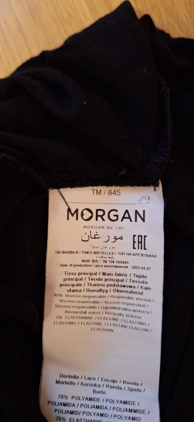 Morgan Top: Morgan, top noir – Nuovo e nell'imballaggio originale da Lussery-Villars venduto da pousinete02 3
