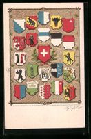 Schweiz, Wappen der Schweiz und der Kant