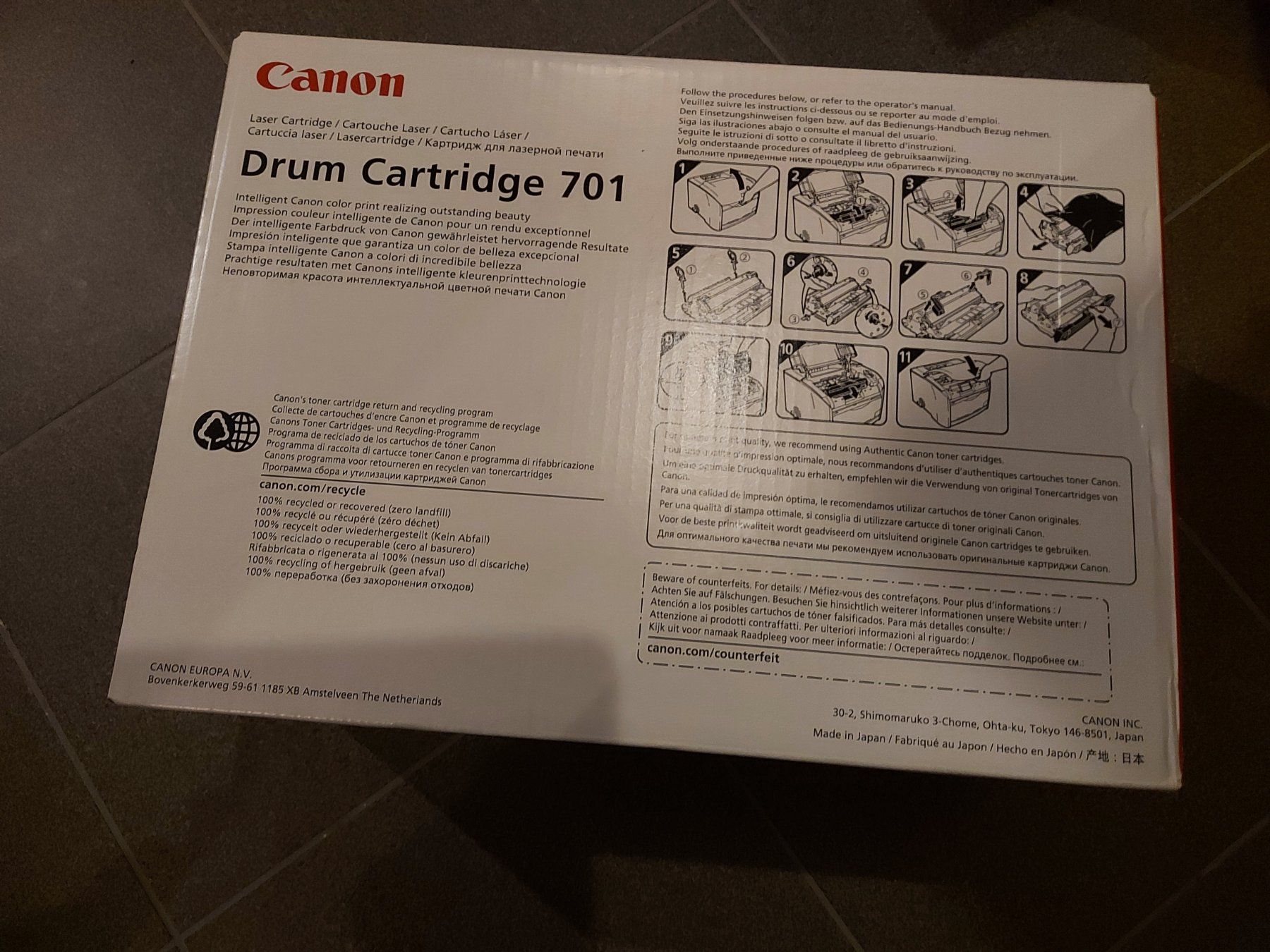 Canon Cartucce per stampanti & toner: Canon Drum Cartridge 701 – Nuovo e nell'imballaggio originale da VUADENS venduto da momy 2