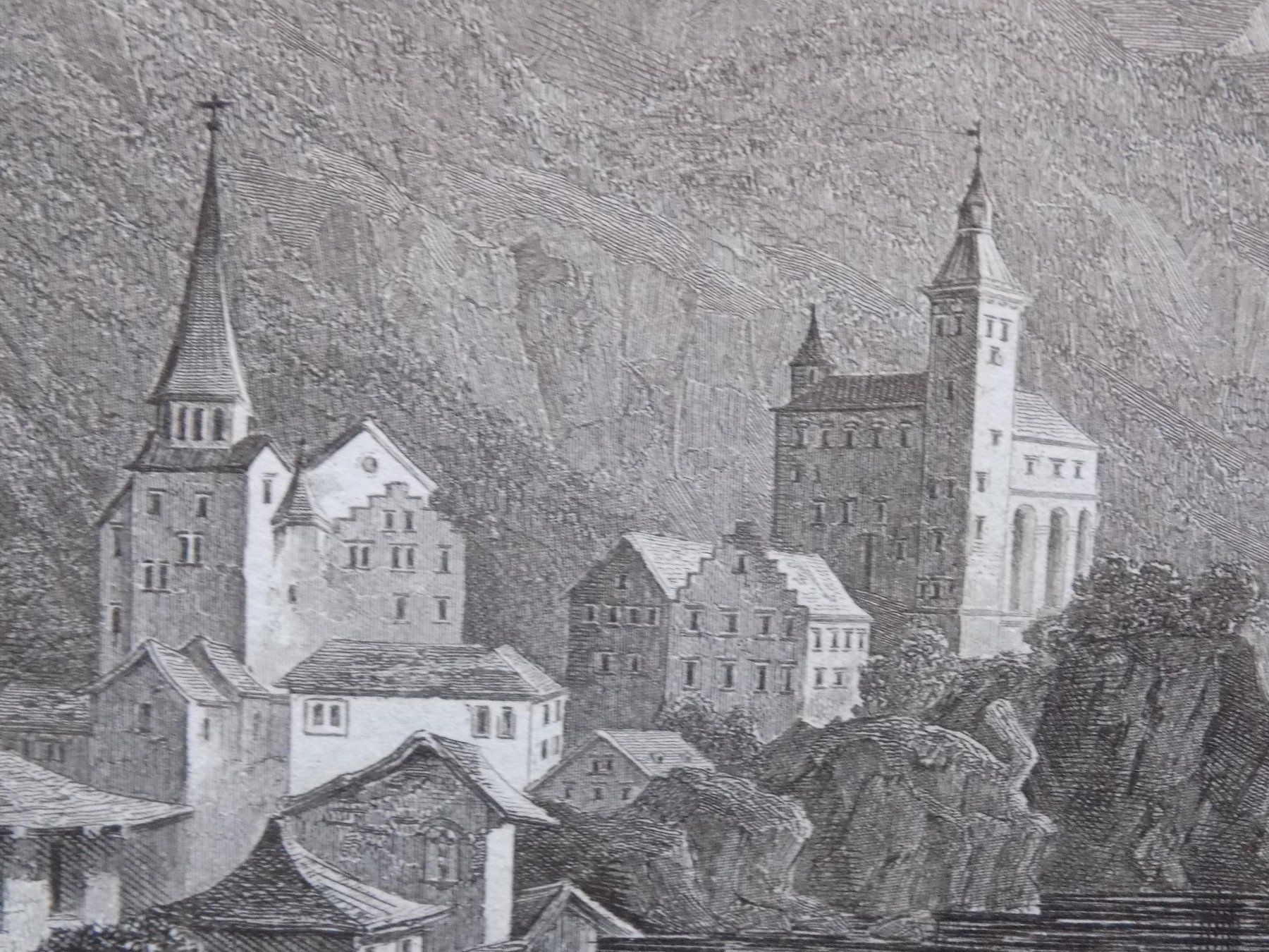 Gravures: Der Monte Rosa von Visp aus – D'occasion à Risch par Rischli15 9