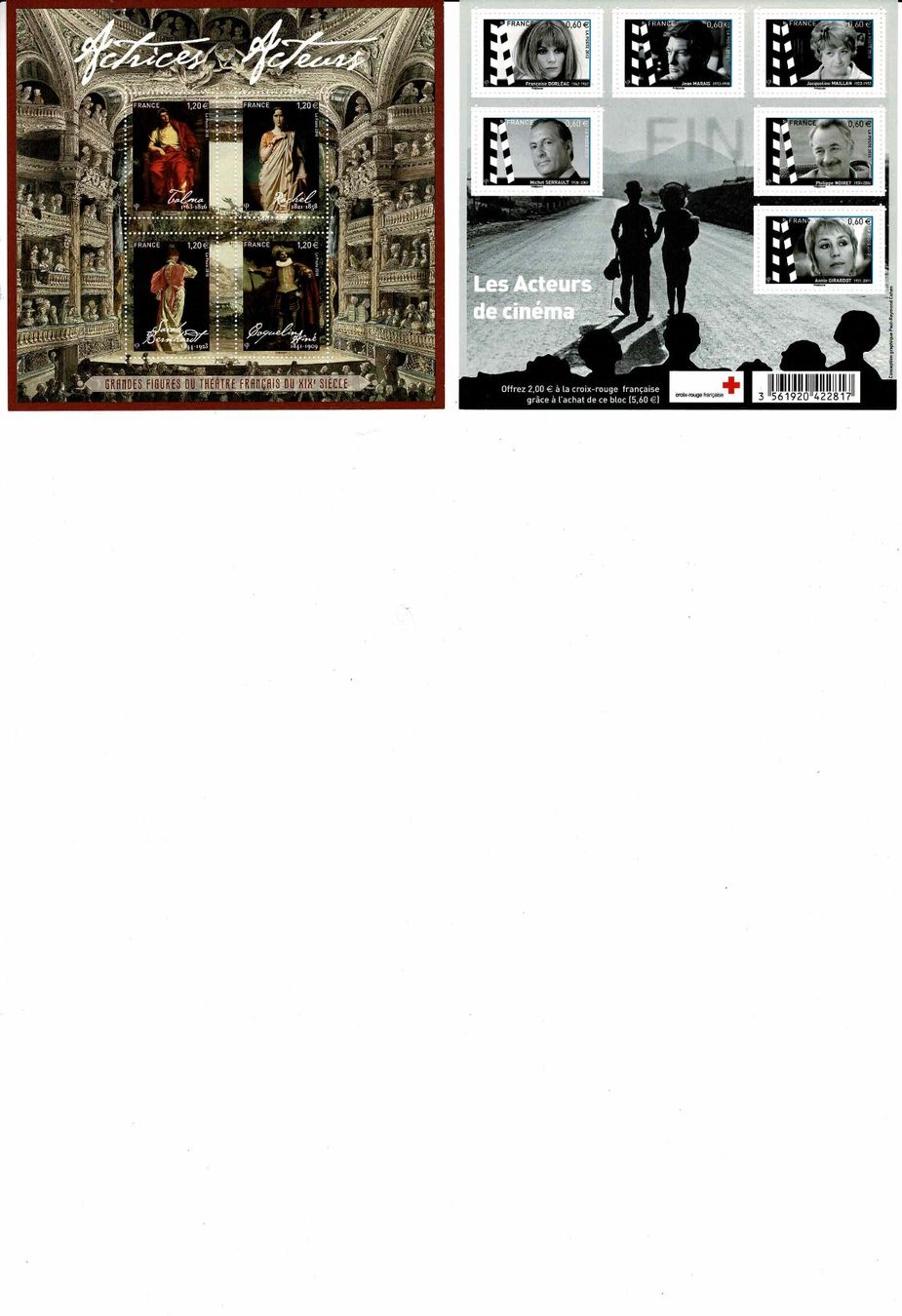 Tous les timbres: Acteurs Actrices  2  KB ** – Neuf (Voir description) à Lausanne par Whorvath