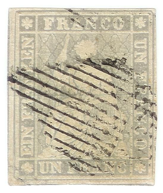 Tutti i francobolli: 1855  1Fr. Strubel gestempelt – Usato da Heerbrugg venduto da Swissphila