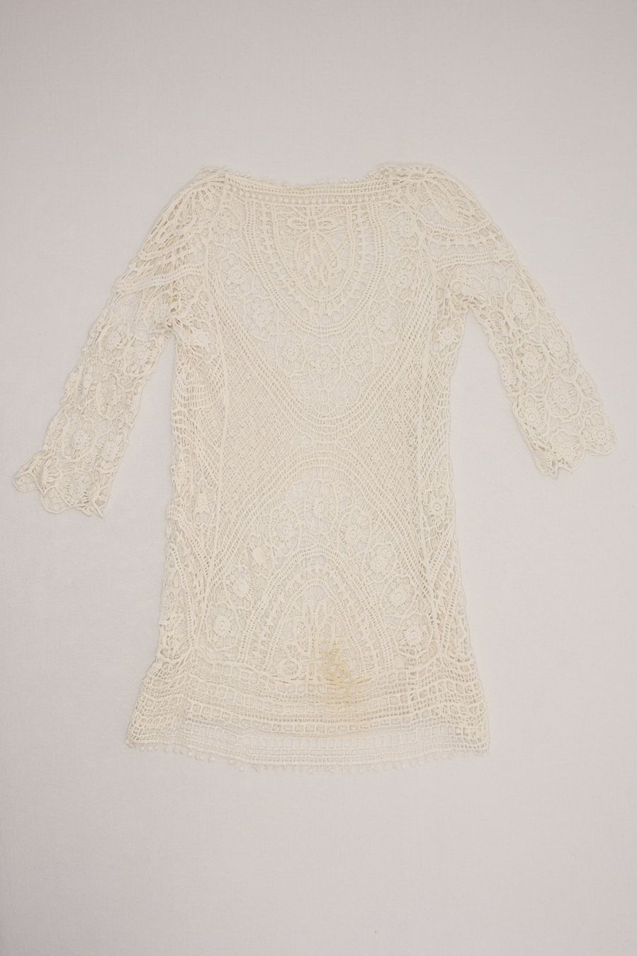 Tuniken: Tunique Crochet Écru Franges T. M – Gebraucht aus Fribourg von re-fine 3