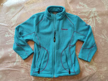 Sherpa Fleecejacke Gr 116 Mädchen Türkis Jacke