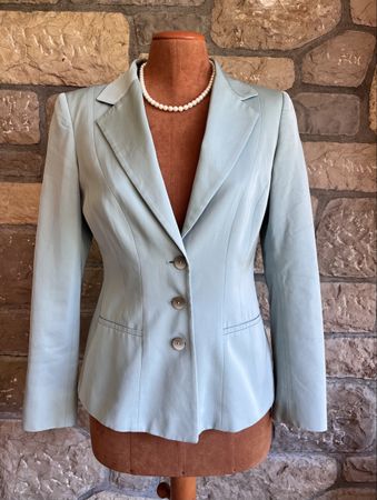 BLUMARINE Edler Blazer Pastell Türkis Grösse 36